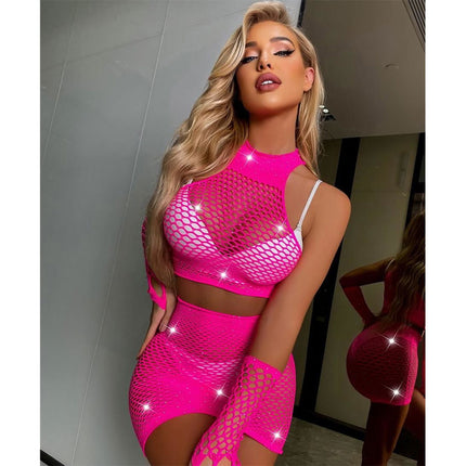 File Kumastan Etek ve Sutyen 2 Parçali Vücut Çorabi