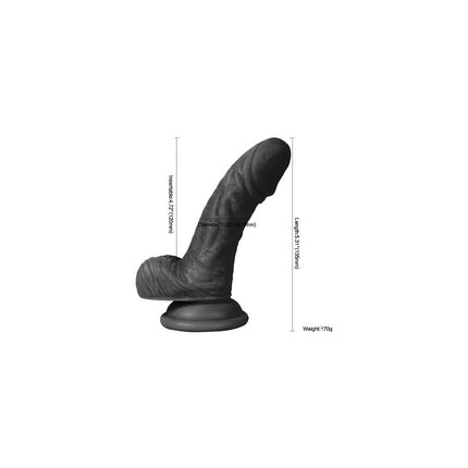 Realistik Siyah Anal Vajinal Penis Vantuzlu Damarli 10cmX2,8cm