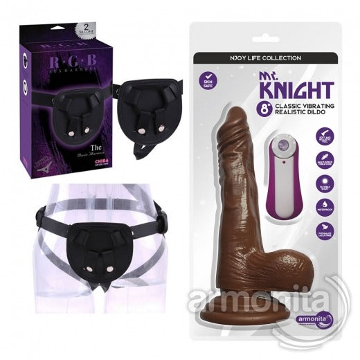 Realistik Latin Titresimli Belden Baglamali Dildo