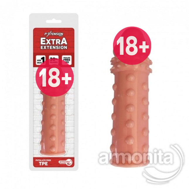 Ten Rengi Tirtikli Uzatmali Penis Kilifi