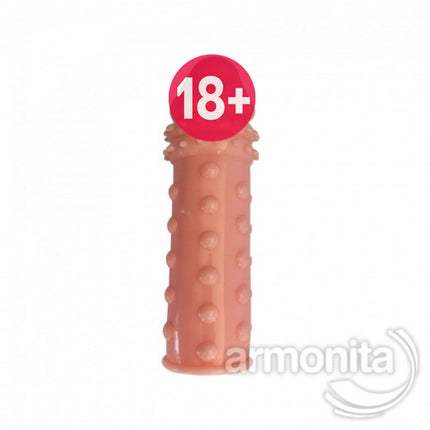 Ten Rengi Tirtikli Uzatmali Penis Kilifi