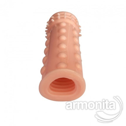 Ten Rengi Tirtikli Uzatmali Penis Kilifi
