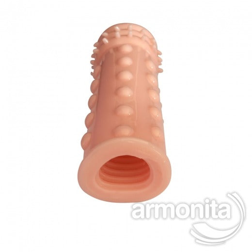 Ten Rengi Tirtikli Uzatmali Penis Kilifi