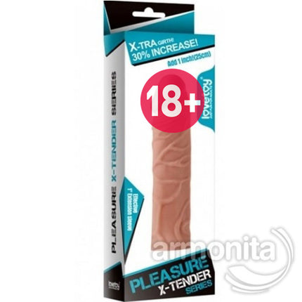 Damarli Realistik Uzatmali Penis Kilifi 18cm