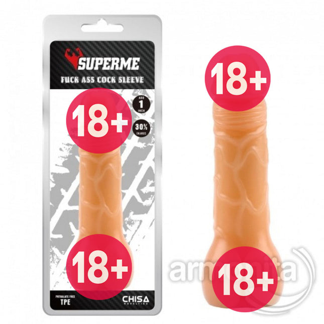 Damarli Uzatmali Testisli Penis Kilifi