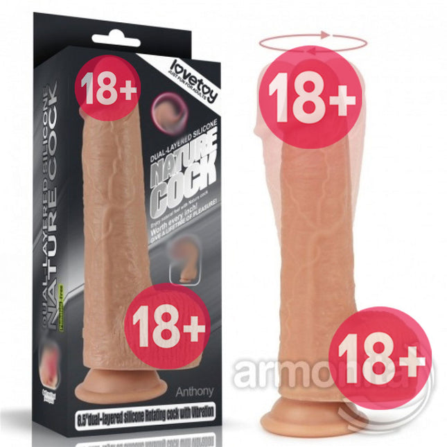 Anthony Natural Çift Katmanli Dönerbasli Realistik Dildo