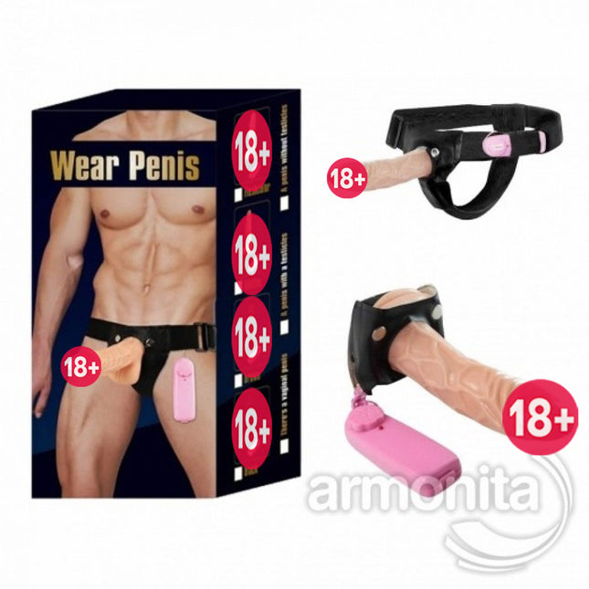 Içi Bos Protez Belden Baglamali Titresimli Penis
