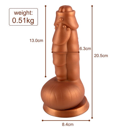 Dev Kalin Canavar Penisi Monster Hippo. 4 Farkli Gövde Kabartmasi, Vücut Isisina Duyarli 13cmX6,3cm