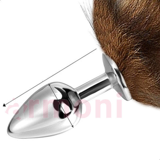 Anal Plug Dökülmeyen Tilki Kuyrugu 7cm X 2.7cm