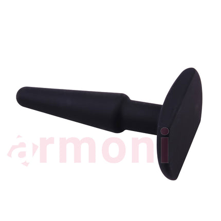 Genis Tabanli Esnek Hassas Ciltler için Silikon Anal Plug 10cm X 2,3cm