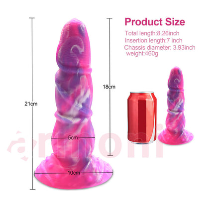 El Yapimi 6 Degisik Kabartmali ve Desenli Tahrik Artirici Canavar Dildo Monster