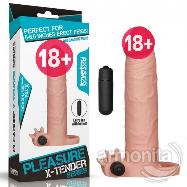 Süper Gerçekçi Doku Titresimli Penis Kilifi