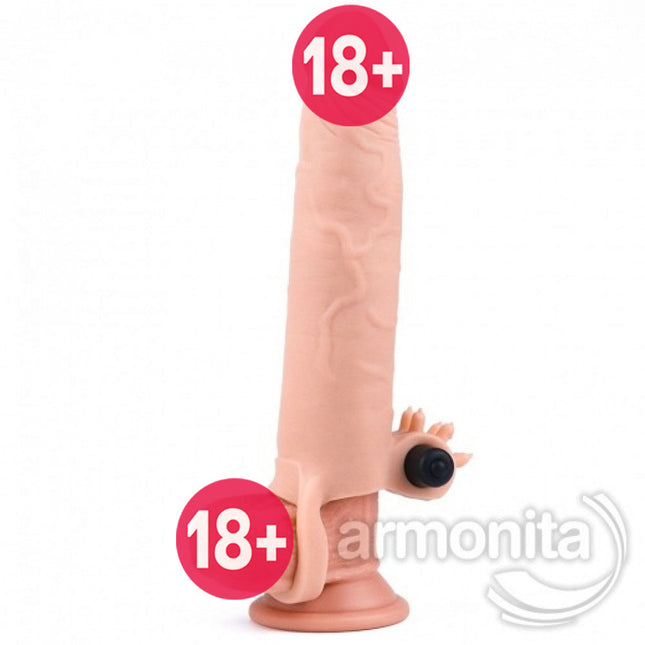 Süper Gerçekçi Doku Titresimli Penis Kilifi