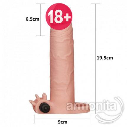 Süper Gerçekçi Doku Titresimli Penis Kilifi