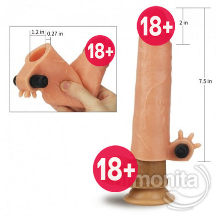 Damarli Klitoris Uyaricili Titresimli Penis Kilifi