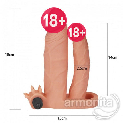 Pleasure X Tender Titresimli Çift Tarafli Penis Kilifi