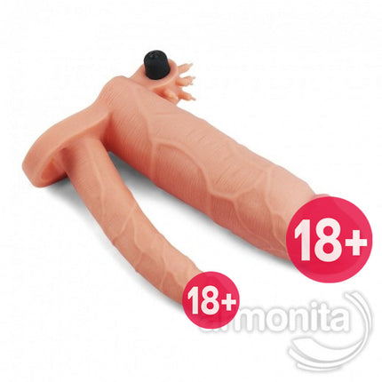 Pleasure X Tender Titresimli Double Penis Kilifi