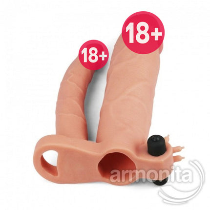 Pleasure X Tender Titresimli Double Penis Kilifi