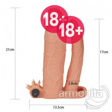 Pleasure X Tender Titresimli Double Penis Kilifi
