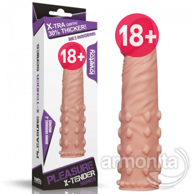 Tahrik Artirici Kabartmali Uzatmali Realistik Penis Kilifi