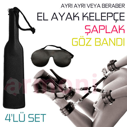 El Ayak Çapraz Düz Kisitlama Seti, Kapali Göz Bandi, Saplak