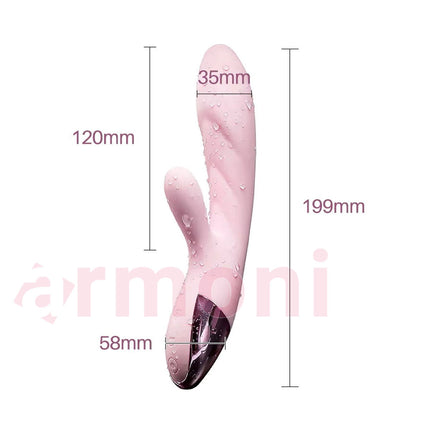 Isitmali Titresimli Klitoral Uyaricili Vibratör – MLSice Akilli Serisi 20 cm X 12 cm X 3,5 cm
