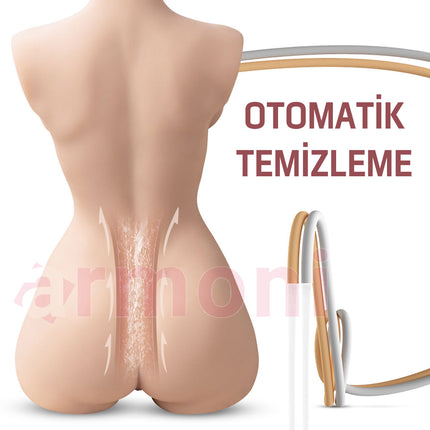 Uzaktan Kumandali Emici Titresimli Hareketli Gövdeli Yarim Vücut Seks Mankeni Hermosa