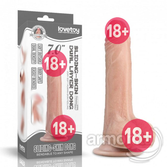 Çift Katmanli Ultra Yumusak Anal Vajinal Realistik Dildo