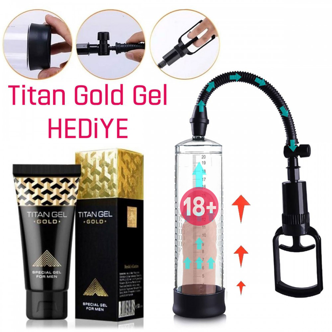 Emisi Güçlü Penis Pompasi ve Titan Gold Gel HEDIYE