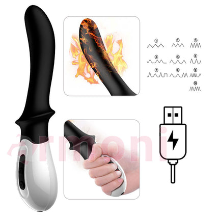Isitma ve Yüksek Titresim Özellikli G-Noktasi ve Klitoris Vibratör 19,6 cm X 3,7 cm