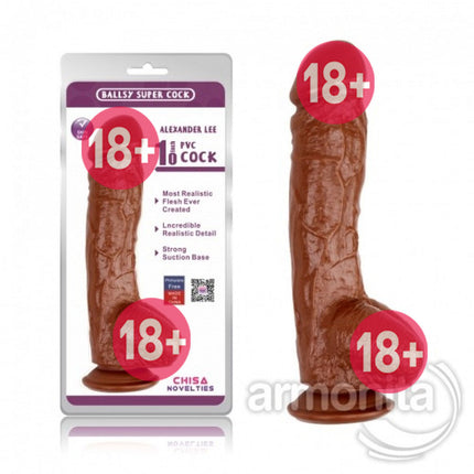 Damarli Kalin 10 Inch Realistik Latin Dildo