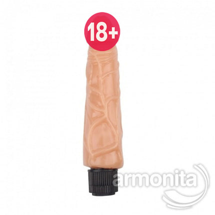 Ten Rengi 9 Inch Damarli Kalin Realistik Vibratör 19 cm X 5,2cm