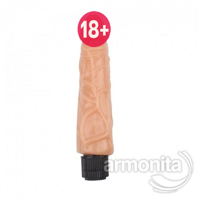 Ten Rengi 9 Inch Damarli Kalin Realistik Vibratör 19 cm X 5,2cm