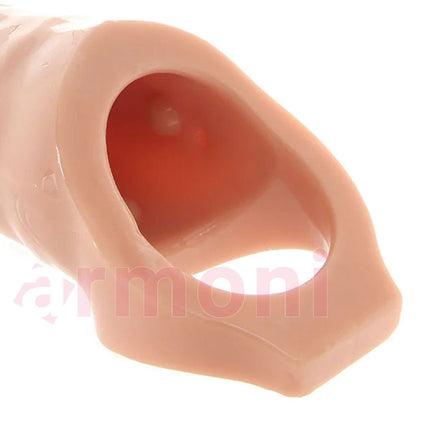Testislerden Baglamali Uzatmali Penis Kilifi 19cmX4,7cm ve 3,5 cm Uzatma