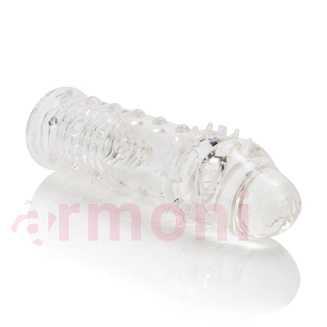 Tirtikli Seffaf Uzatmali Penis Kilifi 15cm uzunluk 3 cm Uzatma
