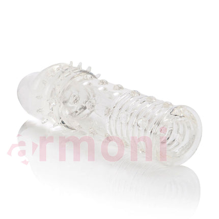 Tirtikli Seffaf Uzatmali Penis Kilifi 15cm uzunluk 3 cm Uzatma