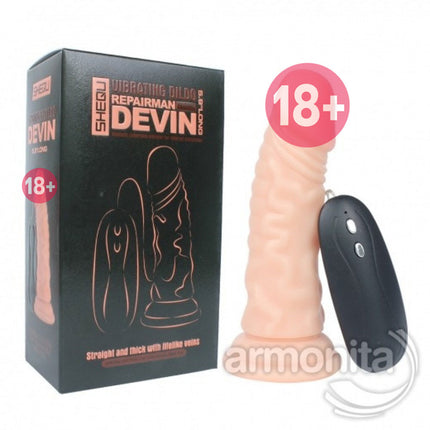Devin 20 Mod Titresimli Vantuzlu Realistik Dildo
