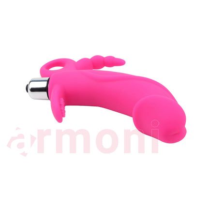 Yedi Fonksiyonlu Vajinal, Anal ve Klitoral Uyarici Venüs Vibratör 14,7 cm