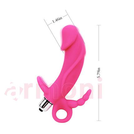Yedi Fonksiyonlu Vajinal, Anal ve Klitoral Uyarici Venüs Vibratör 14,7 cm