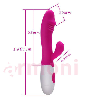 Çift Uyarimli G Noktasi Tavsan Vibratörü – 12 Fonksiyonlu  19cm X 10cm X 3 cm