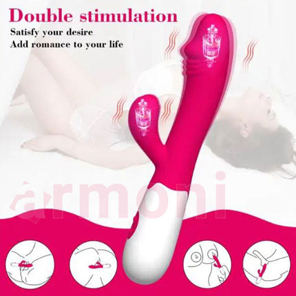 Çift Uyarimli G Noktasi Tavsan Vibratörü – 12 Fonksiyonlu  19cm X 10cm X 3 cm