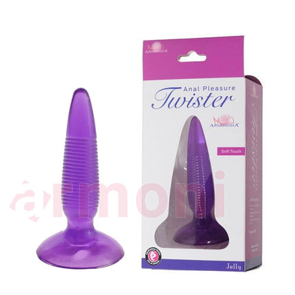 Konik Uçlu Kolay Yerlestirilebilir Twister Jel Dokulu Anal Plug  12 cm X 2,5 cm