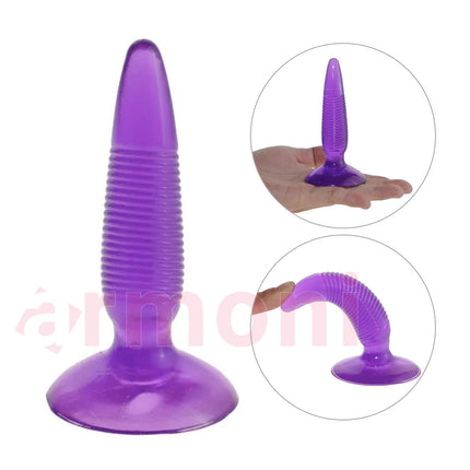 Konik Uçlu Kolay Yerlestirilebilir Twister Jel Dokulu Anal Plug  12 cm X 2,5 cm