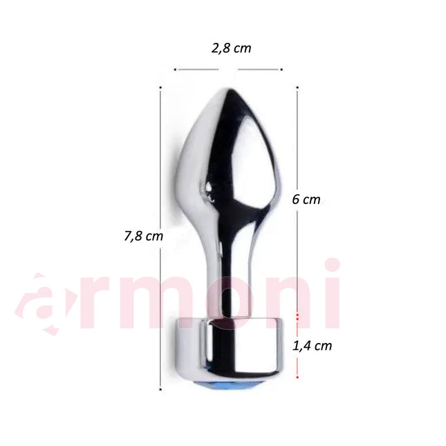 Konik Uçlu Rahat Girisli Metal Anal Tapa UNISEX  7,8 cm X 2,8