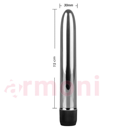 Metalik Görünümlü Slimline Vibratör 15 cm X 2,6 cm