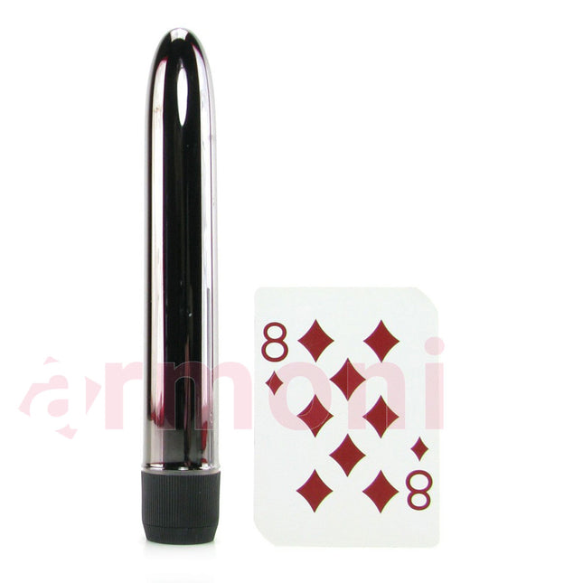 Metalik Görünümlü Slimline Vibratör 15 cm X 2,6 cm