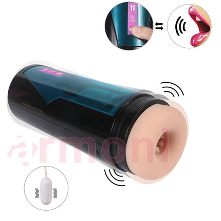 Motorlu, Sesli, Itme Emmeli, Titresimli Model Kya Otomatik Masturbatör USB Sarjli