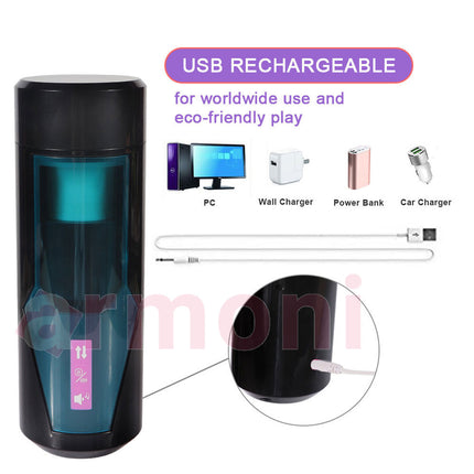Motorlu, Sesli, Itme Emmeli, Titresimli Model Kya Otomatik Masturbatör USB Sarjli
