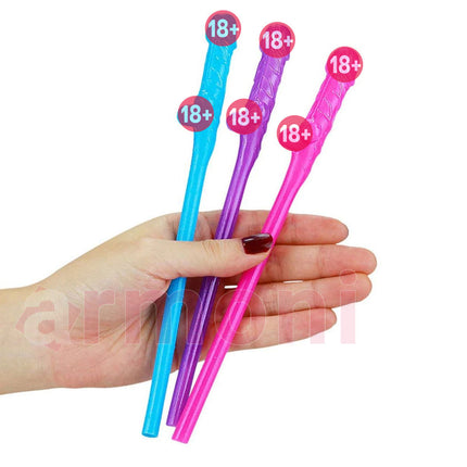 Penis Uçlu Renkli Pipet 10 Adet
