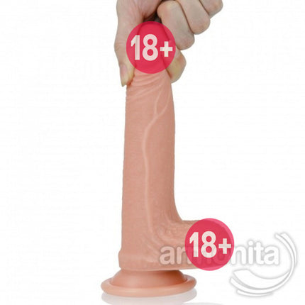 Çift Katman Vantuzlu Damarli Realistik Dildo